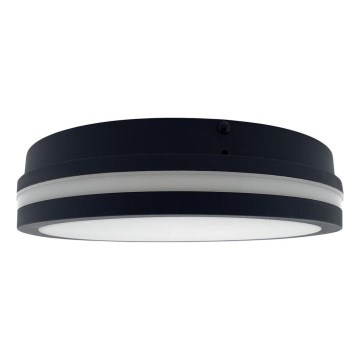 LED Kúpeľňové stropné svietidlo so senzorom ELLÉ LED/24W/230V 3000/4000/6500K pr. 26 cm IP54 antracit