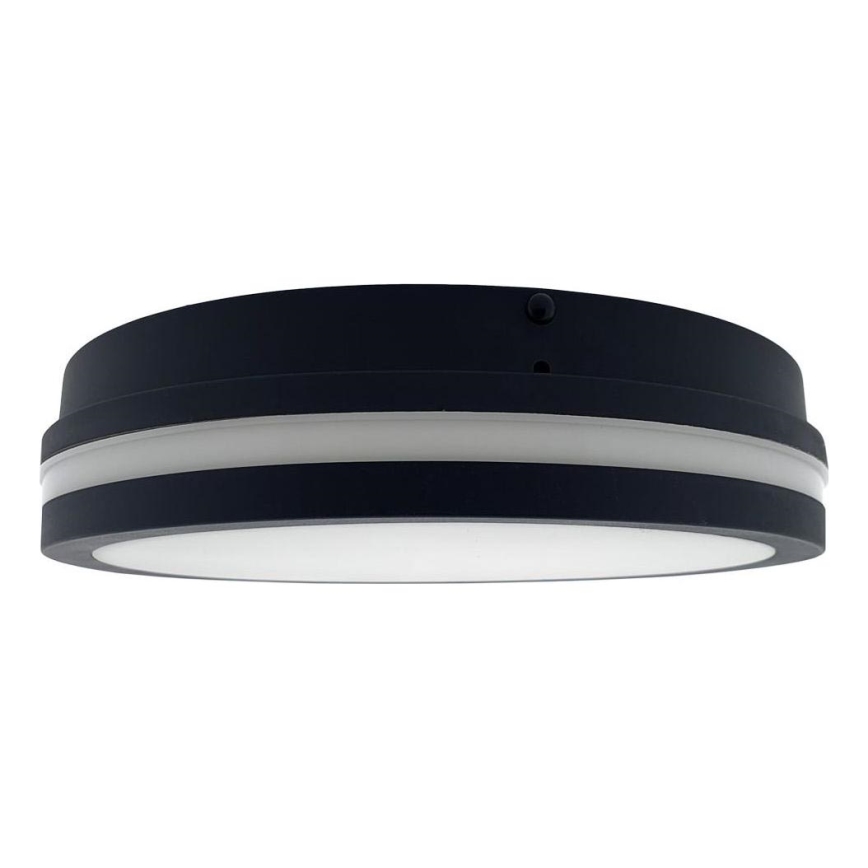 LED Kúpeľňové stropné svietidlo so senzorom ELLÉ LED/24W/230V 3000/4000/6500K pr. 26 cm IP54 antracit