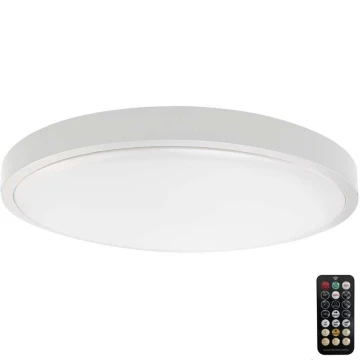 LED Kúpeľňové stropné svietidlo so senzorom LED/18W/230V 3000K IP44 pr. 29,5 cm biela + diaľkové ovládanie