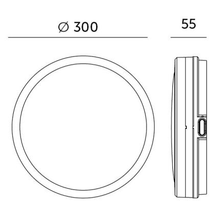 LED Kúpeľňové stropné svietidlo so senzorom LED/18W/230V 3000/4000/6500K IP65 pr. 30 cm biela + diaľkové ovládanie