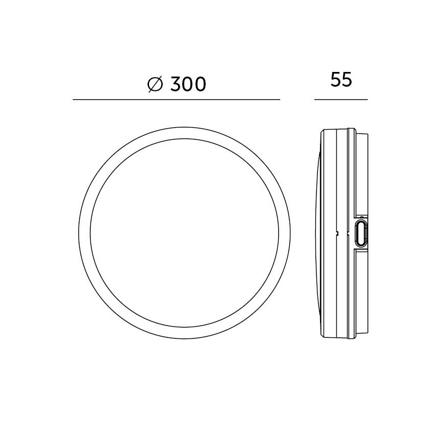 LED Kúpeľňové stropné svietidlo so senzorom LED/18W/230V 3000/4000/6500K IP65 pr. 30 cm čierna + diaľkové ovládanie