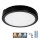 LED Kúpeľňové stropné svietidlo so senzorom NAIROS LED/24W/230V IP65 3000/4000/6500K pr. 30 cm čierna + diaľkové ovládanie