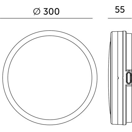 LED Kúpeľňové stropné svietidlo so senzorom NAIROS LED/24W/230V IP65 3000/4000/6500K pr. 30 cm biela + diaľkové ovládanie