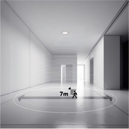 LED kúpeľňové svietidlo NIVERA s pohybovým a súmrakovým snímačom LED/12W/230V IP54 3000/4000/6000K pr. 22,5 cm biela + diaľkové ovládanie