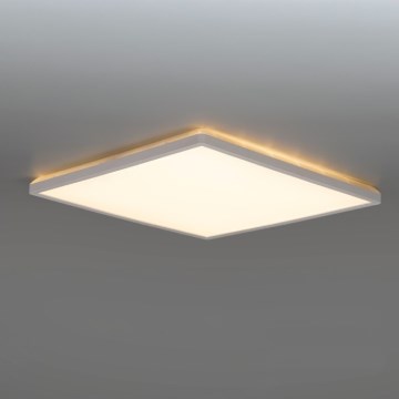 LED Kúpeľňové svietidlo so senzorom pohybu a súmraku NIVERA LED/12W/230V IP54 3000/4000/6000K 22,5x22,5 cm biela + diaľkové ovládanie