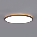 LED Kúpeľňové svietidlo so senzorom pohybu a súmraku NIVERA LED/12W/230V IP54 3000/4000/6000K pr. 22,5 cm čierna + diaľkové ovládanie