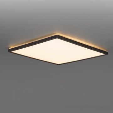 LED Kúpeľňové svietidlo so senzorom pohybu a súmraku NIVERA LED/18W/230V IP54 3000/4000/6000K 30x30 cm čierna + diaľkové ovládanie