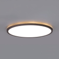 LED Kúpeľňové svietidlo so senzorom pohybu a súmraku NIVERA LED/24W/230V IP54 3000/4000/6000K pr. 30 cm čierna + diaľkové ovládanie