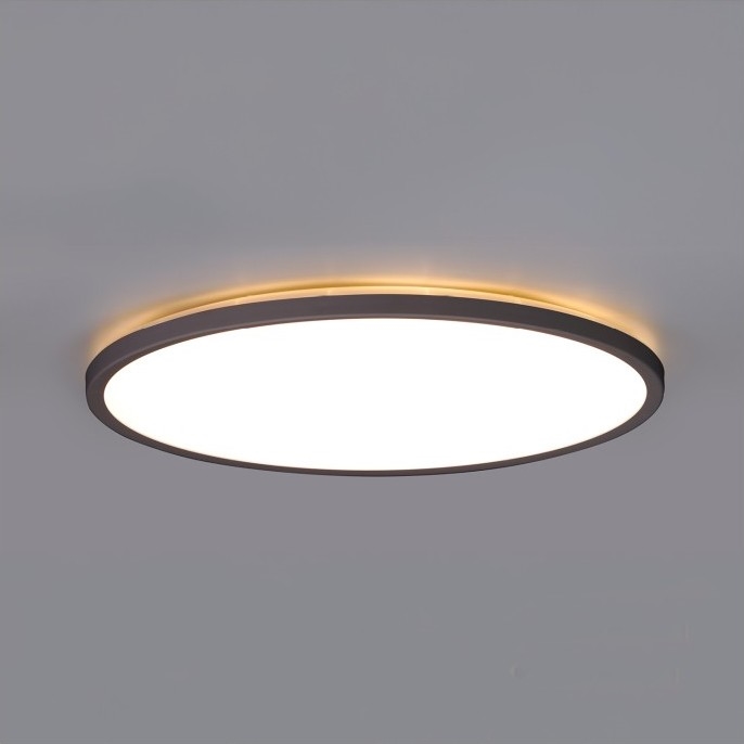 LED Kúpeľňové svietidlo so senzorom pohybu a súmraku NIVERA LED/24W/230V IP54 3000/4000/6000K pr. 30 cm čierna + diaľkové ovládanie