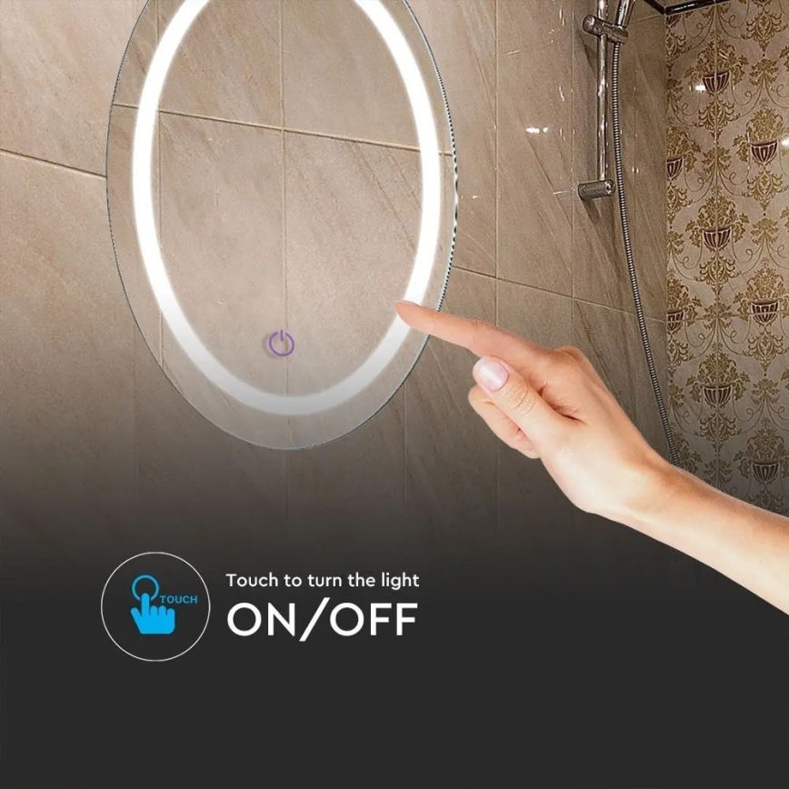 LED Kúpeľňové vyhrievané podsvietené zrkadlo LED/25W/230V IP44 3000K/4000K/6400K