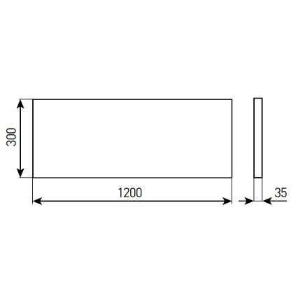 LED stmievateľný kúpeľňový podhľadový panel STELLA LED/28/32/36/40W/230V 30x120 cm CRI 90 IP44 biela