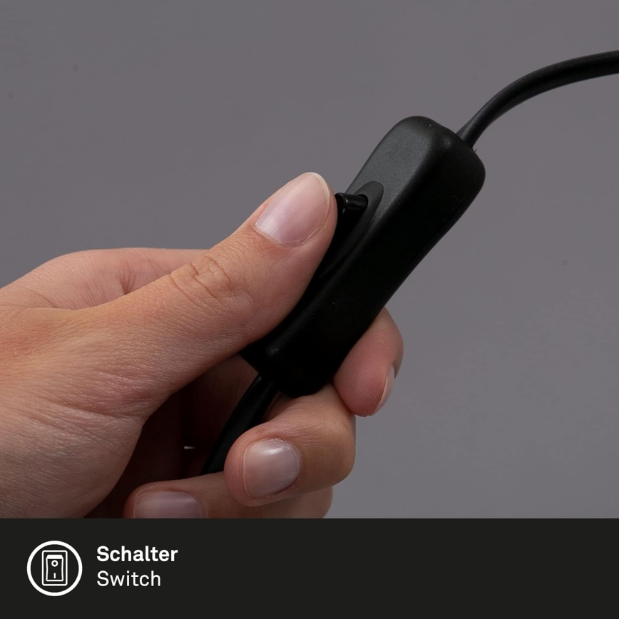 LED lampa s klipom 1xE27/4,2W/230V 2700K čierna