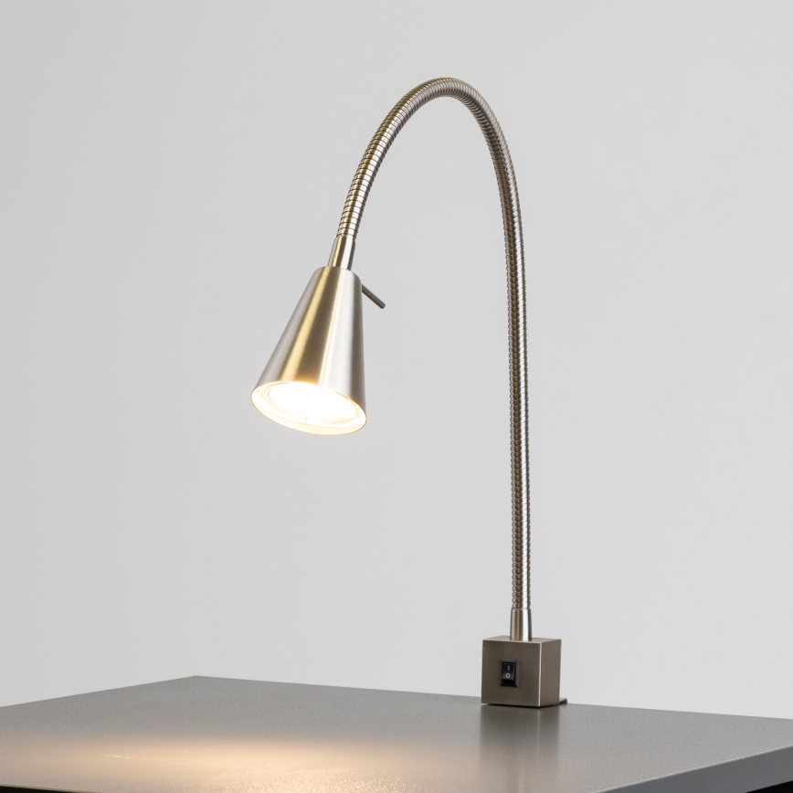 LED lampa s klipom 1xGU10/4,7W/230V matný chróm