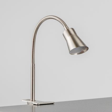 LED lampa s klipom LED/3,2W/230V matný chróm
