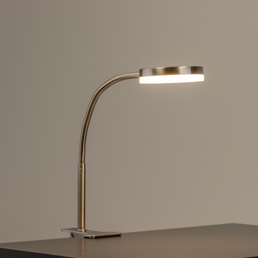 LED lampa s klipom LED/3,2W/230V matný chróm