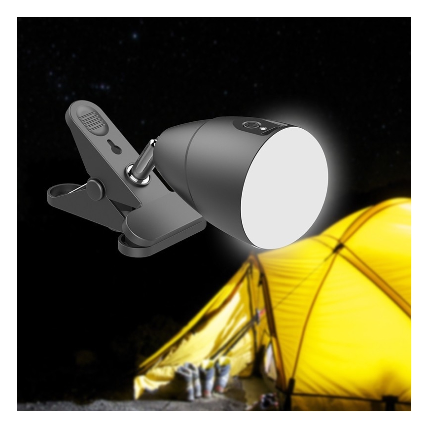 LED Lampička KLIP s USB nabíjaním LED/5W/5V 4000K