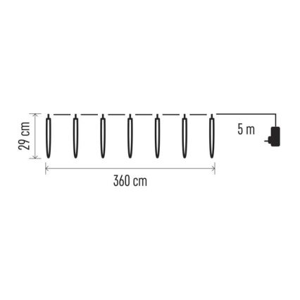 LED LED Vianočná vonkajšia reťaz 140xLED/8,6m IP44