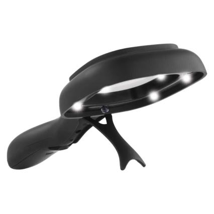 LED Lupa 2,5xZOOM s podsvietením a UV svetlom LED/UV/2xAAA
