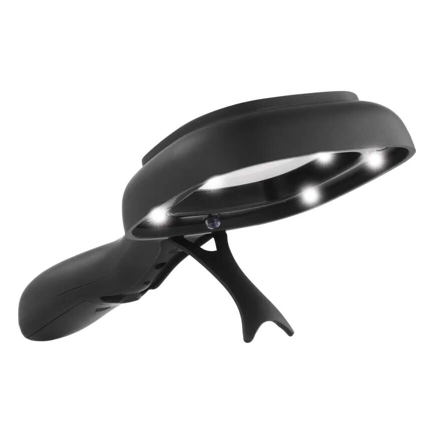 LED Lupa 2,5xZOOM s podsvietením a UV svetlom LED/UV/2xAAA