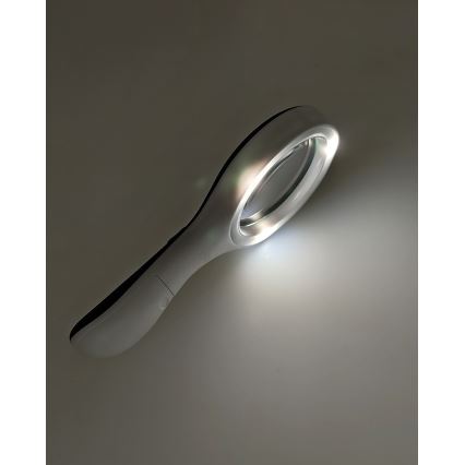 LED lupa 3× zväčšenie s LED podsvietením/3W/2xAAA IP22