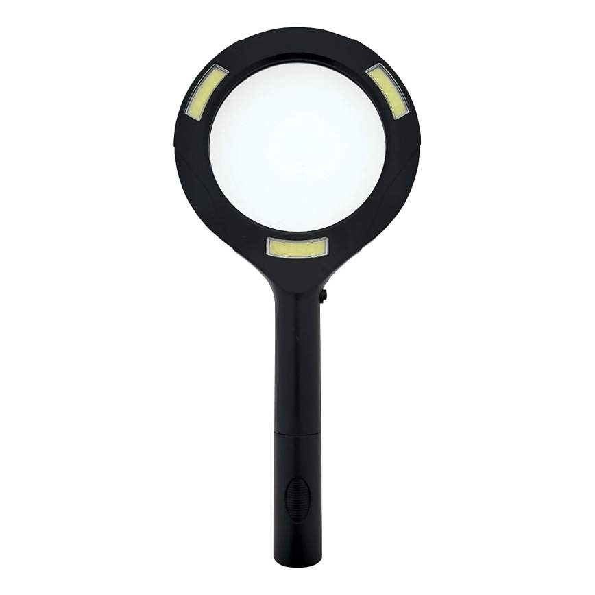 LED lupa 3× zväčšenie s podsvietením LED/3W/2xAA IP22