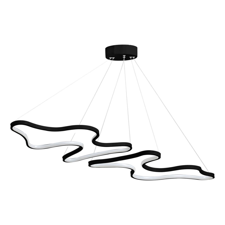 LED Luster na laná DUPLE ARTISAN LED/80W/230V 6500K čierna