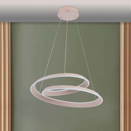 LED luster na lane CASHMERE LED/75W/230V pr. 60 cm biela