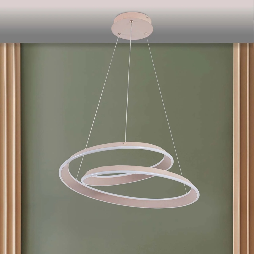 LED luster na lane CASHMERE LED/75W/230V pr. 60 cm biela