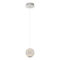 LED Luster na laně CREMONA 1xLED/5W/230V 3000K matný chróm