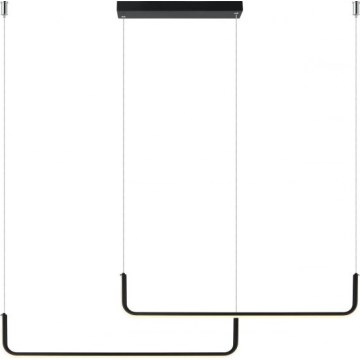 LED luster na lane MALAWI 2xLED/20W/230V 3000/4000/6000K čierna