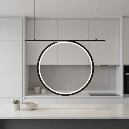 LED luster na lane ODETTA LED/30W/230V 4000K čierny