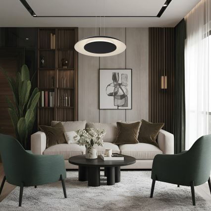 LED luster na lane PIATTINO LED/30W/230V 2700/3200/4000K pr. 40 cm čierna