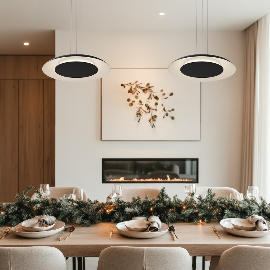 LED luster na lane PIATTINO LED/30W/230V 2700/3200/4000K pr. 40 cm čierna