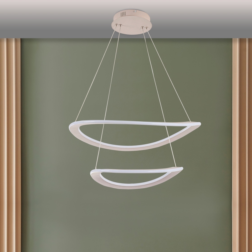 LED luster na lankách CASHMERE LED/75W/230V pr. 59,5 cm biela