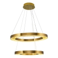 LED luster na lankách JESI LED/140W/230V 3000K, priemer 100 cm, bronzový