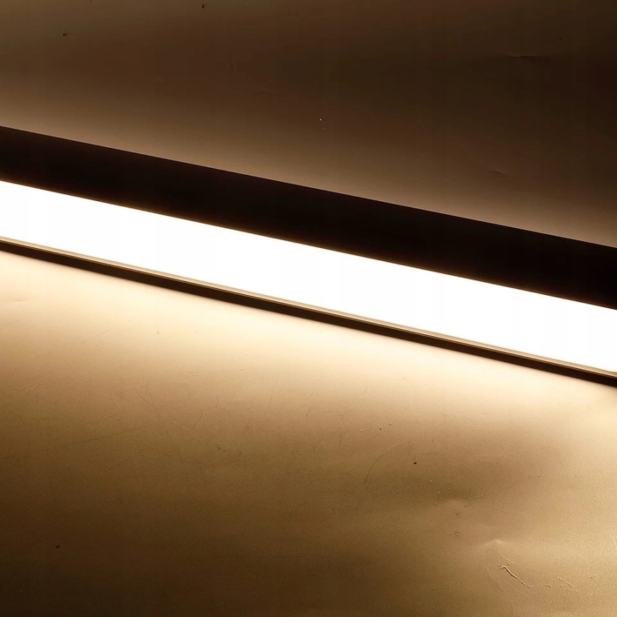 LED Luster na lankách/prisadený LED/44W/230V 4000K 120 cm čierna