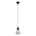 LED luster na lanku 1xE27/6,5W/230V 2500K čierny