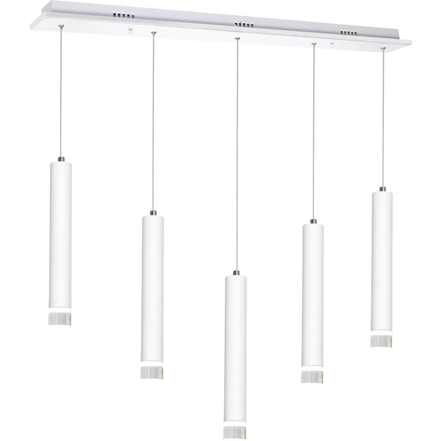 LED Luster na lanku ALBA 5xLED/25W/230V biela