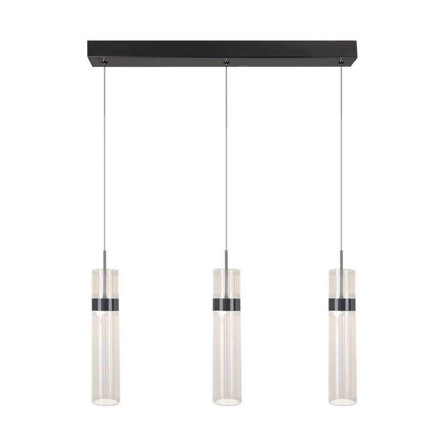 LED luster na lanku AMBIENTE 3xLED/6W/230V 3000/4000/6000K čierna