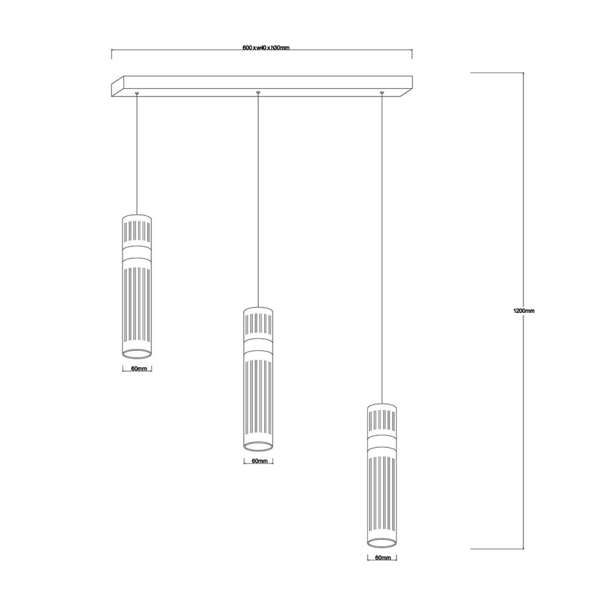 LED luster na lanku AMBIENTE 3xLED/6W/230V 3000/4000/6000K lesklý chróm