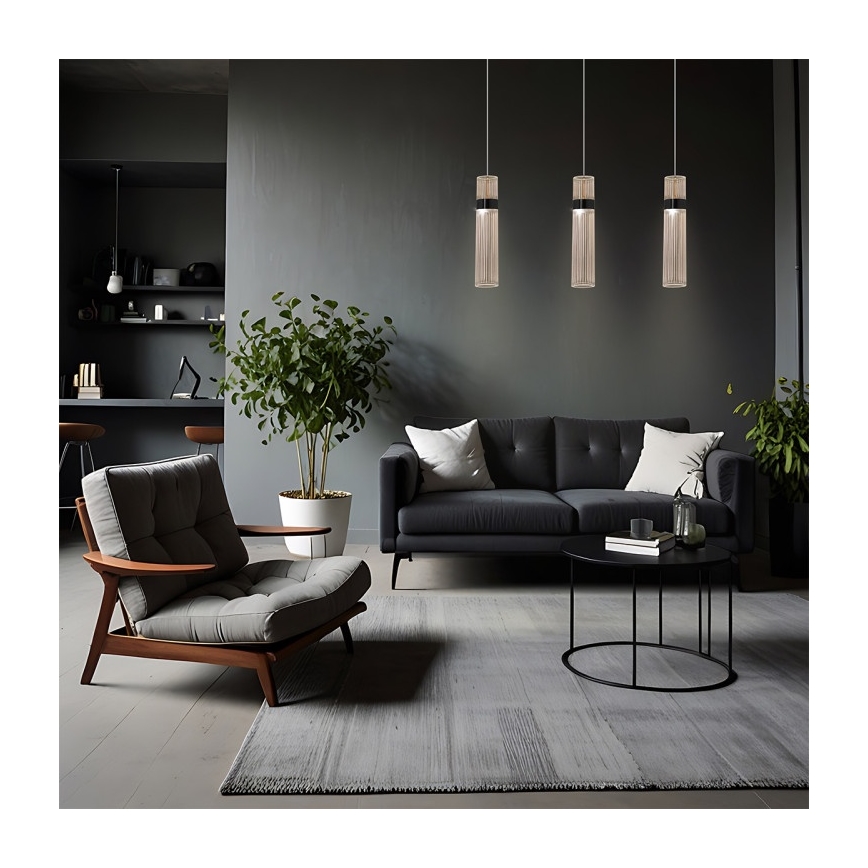 LED luster na lanku AMBIENTE LED/6W/230V 3000/4000/6000K čierna