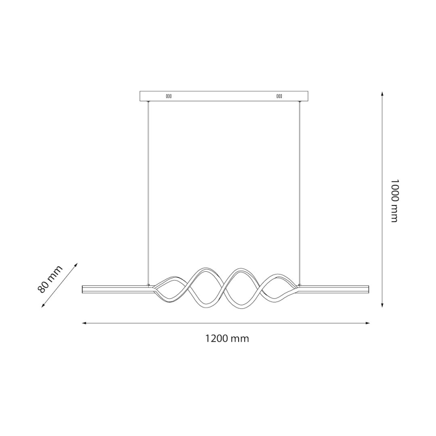 LED Luster na lanku ANCONA LED/36W/230V zlatá
