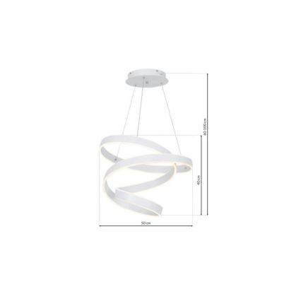 LED Luster na lanku ANDROMEDA LED/45W/230V