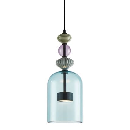 LED Luster na lanku ARTE LED/12W/230V pr. 16 cm čierna