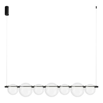 LED luster na lanku ATOLA LED/19W/230V čierna/číra