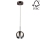 LED Luster na lanku BALL WOOD 1xGU10/5W/230V matný buk – FSC certifikované