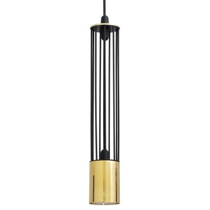 LED Luster na lanku BARS 1xGU10/4,8W/230V čierna/zlatá