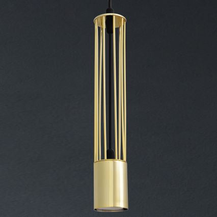 LED Luster na lanku BARS 1xGU10/4,8W/230V zlatá
