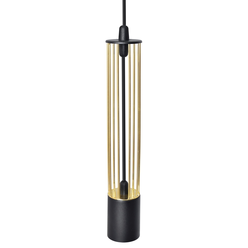 LED Luster na lanku BARS 3xGU10/4,8W/230V čierna/zlatá