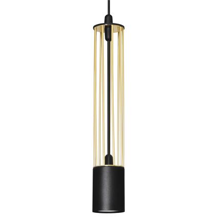 LED Luster na lanku BARS 3xGU10/4,8W/230V čierna/zlatá